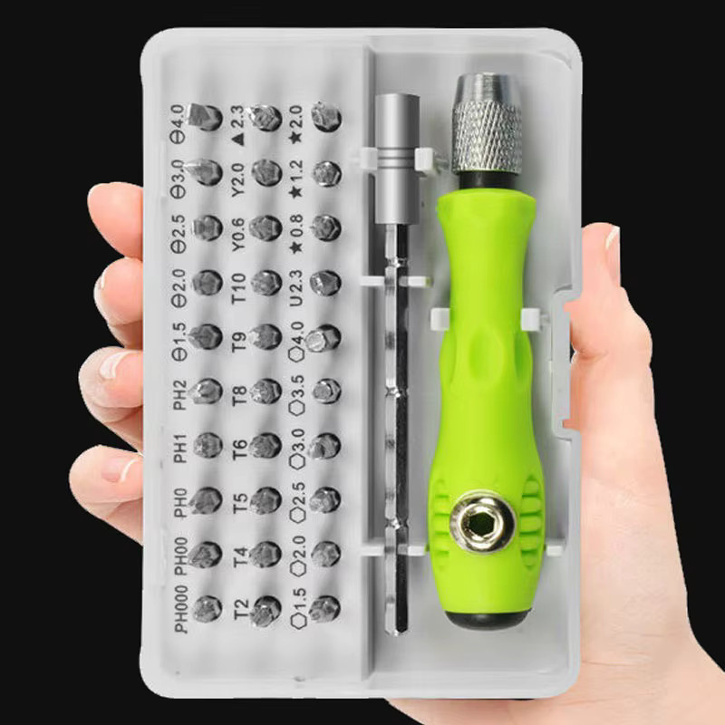 JUSTINLAU Multifunktionales 32-teiliges magnetisches Präzisions-Schraubendreherkopf-Werkzeugset für Uhren und Mobilgeräte - Bild 2