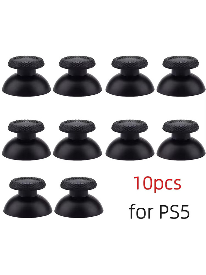 TECTINTER 10er Set Ersatz Thumbsticks in Schwarz für PS5, PS4, PS3, PS2, Xbox One sowie Xbox Series X und S als Analog Joystick Caps Reparatur Set - Bild 5