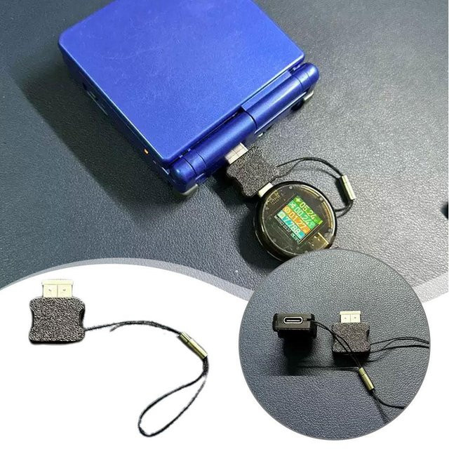 USB-C Ladeadapter für GBA SP Spielkonsolen in Schwarz - Bild 1