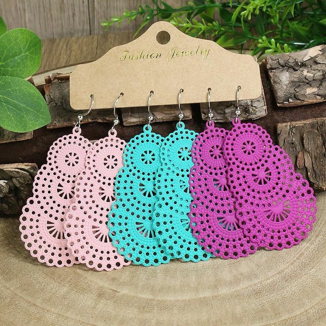 Lucky Star Jewelry Ohrringe, tropfenförmig, mehrlagig, Damen, bunt - Bild 1