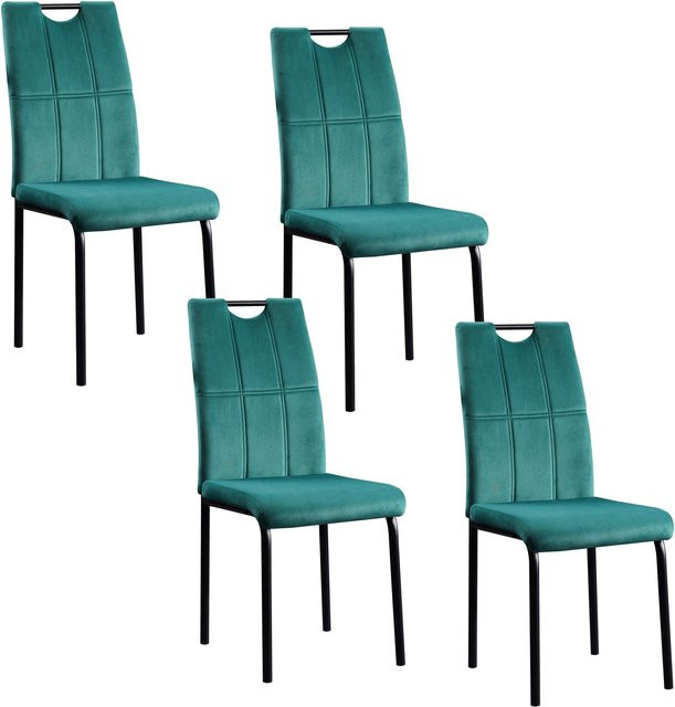 HTI-Living Stuhl Denton Velvet Grün modern gepolstert - Bild 1