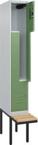 C+P Z-Spind Classic PLUS Sitzbank mit 2 Fächern und Zylinderschloss, Buche-Hartholz, B/H/T: 212 x 81,5 x 30 cm - Bild 1