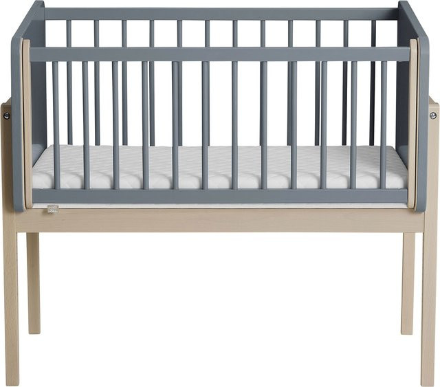 Paidi Beistellbett Little Cloud in Blau mit Massivholzgestell und modernem Design - Bild 1