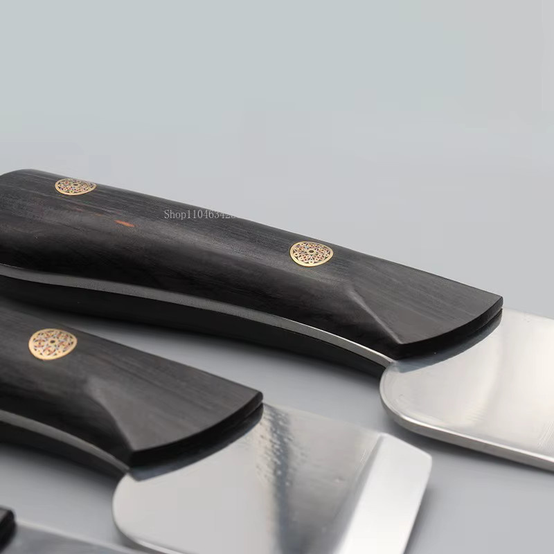 Leder-Schneidemesser für DIY Leathercraft mit Holzgriff und Stahlklinge in Schwarz - Bild 4