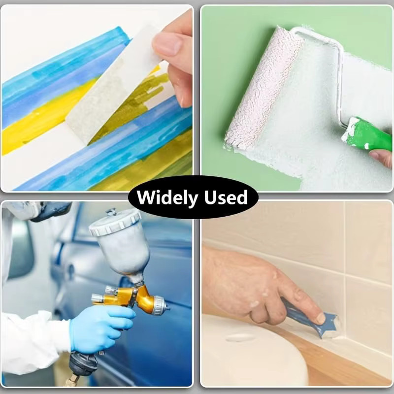 Selbstklebendes weißes Abdeckband aus Papier, 12 m wasserfestes Masking Tape für Autolackierung, Kunstskizzen und Heimdekoration - Bild 5