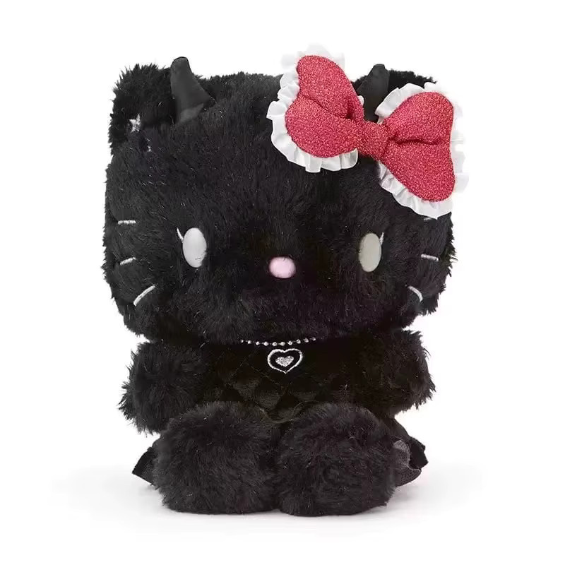Keeppley Hello Kitty Engel-Teufel Plüschpuppe Anhänger, Schwarz - Bild 1