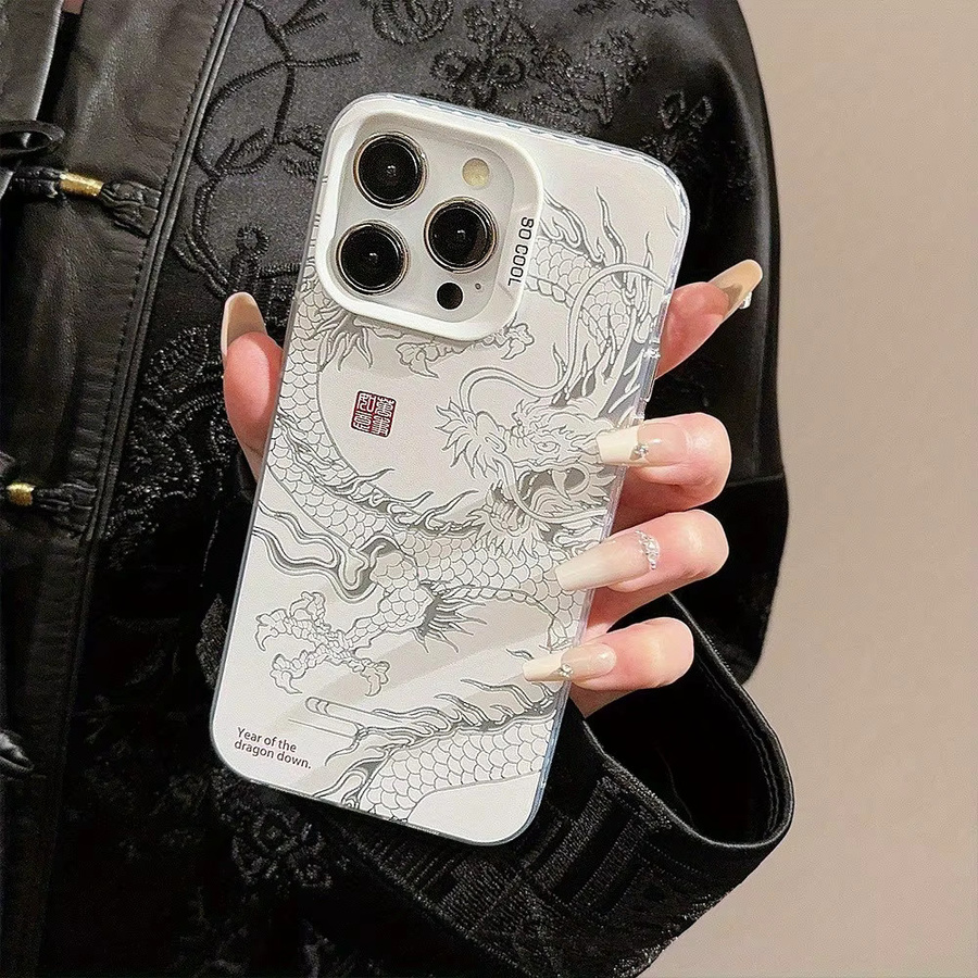 Reflektierende und galvanisierte TPU-Handyhülle in Weiß für Apple iPhone 17 Pro Max, 16, 15, 14, 13, 12, 11, Xs, Xr, X, 7, 8 und SE Modelle - Bild 3