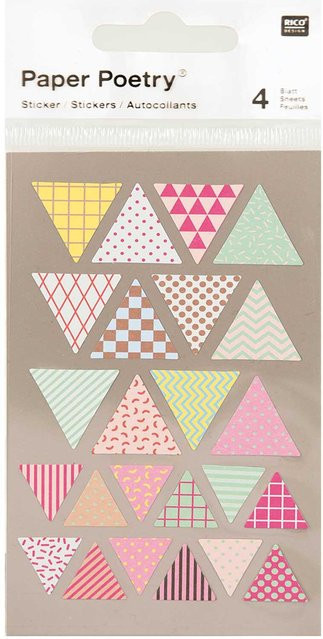 Rico Design Paper Poetry Sticker Wimpel mehrfarbig 4 Bogen - Bild 1