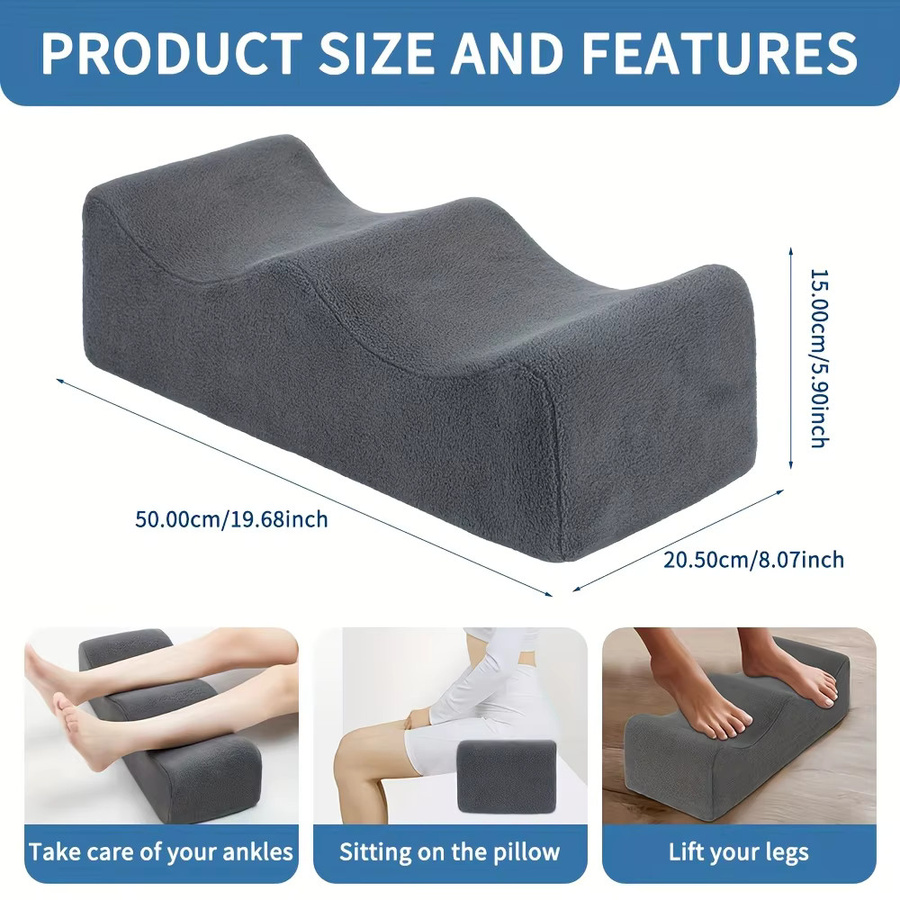 LIUSHADUOLA Beinkissen aus Memory Foam als Keilkissen zum Schlafen im Bett oder auf dem Sofa, erhältlich in Braun und Grau - Bild 2