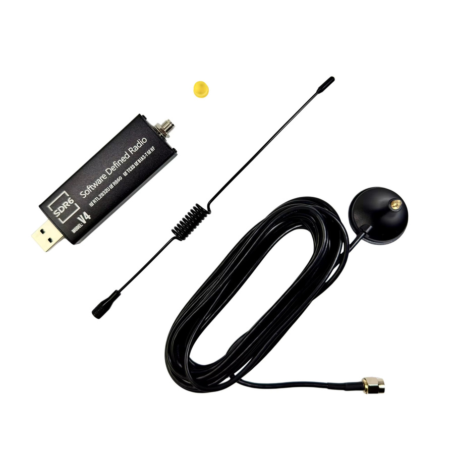 HTOOL RTL-SDR V4 Software-Definierter Funkempfänger mit Antenne, R860 RTL2832U, 1PPM TCXO, HF BiasT, SMA, Schwarz - Bild 7