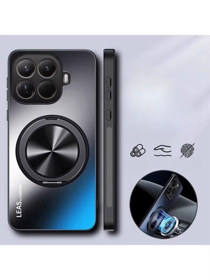 AG Frosted Schutzhülle für Xiaomi 15T 14T Pro mit Magnetring und Ständer in Purple - Bild 4