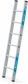 Zarges Stella L Anlegeleiter aus Aluminium mit 6 Sprossen in Silber, Höhe: 190 cm - Bild 1