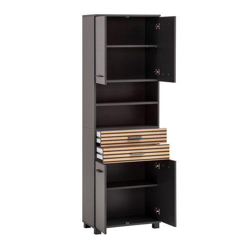 Schildmeyer Hochschrank Katta anthrazit B/T/H: 59,8 x 32,6 x 180,9 cm - Bild 2