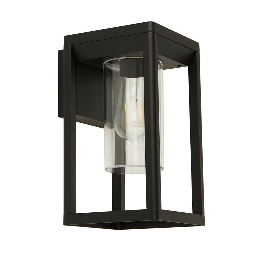 Atlanta Wandaußenleuchte in Schwarz mit transparentem Glas, B/H/T: 15 x 27 x 16,5 cm - Bild 4