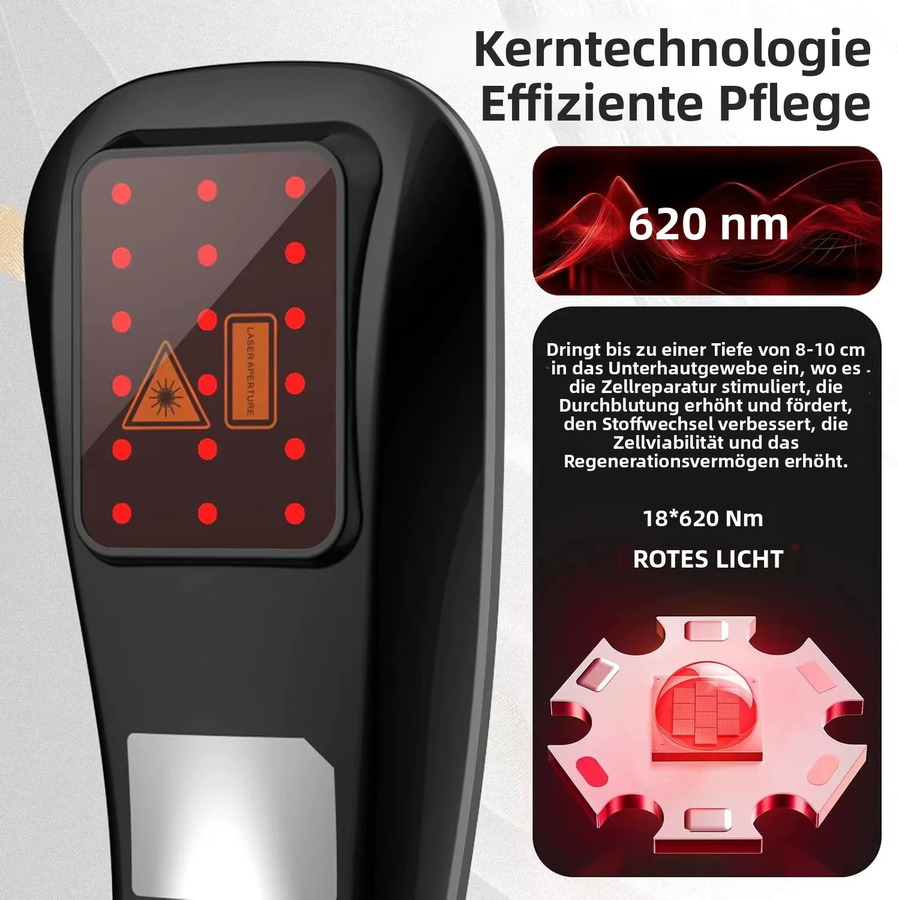 KTS Lasertherapiegerät Rotlichttherapie, Schwarz, Rot - Bild 4