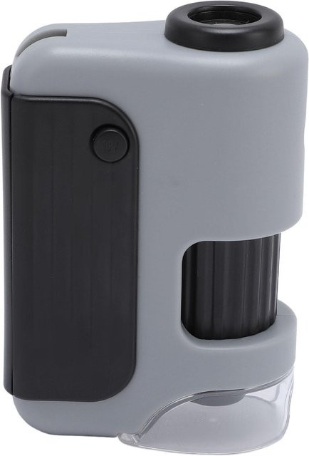 Kkmoon Taschenmikroskop 120x, mit LED-Licht, grau - Bild 1