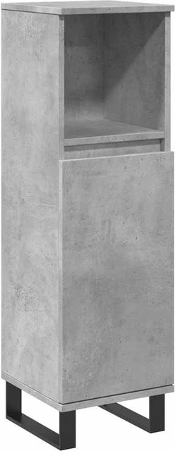 vidaXL Badschrank in Betongrau im industriellen Stil, B/T/H: 30 x 30 x 100 cm - Bild 1