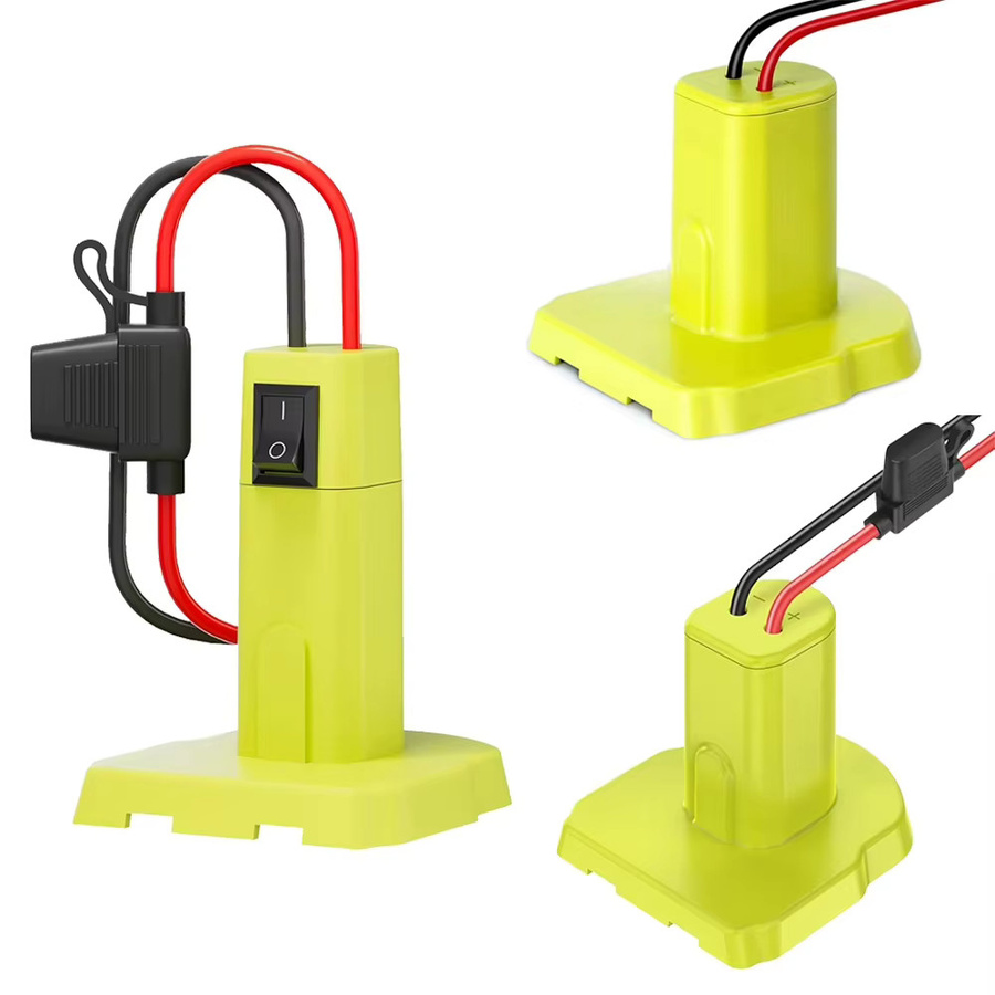 Ryobi ONE+ Batterieadapter für 18V NiMH, NiCd und Li-Ionen Akkus mit 12AWG-Drähten in Gelb - Bild 2