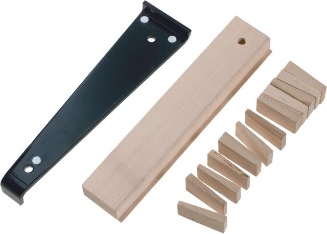LUX-TOOLS Parkett- und Laminatverlege-Set aus Holz in Braun und Multicolour mit Pull-Bar, Schlagklotz und Abstandskegeln - Bild 1