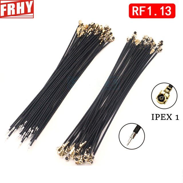 10 Stück FRHY IPX zu u.fl RF-Jumper-Kabel 1,13 mm Löt-Adapter in Schwarz - Bild 1