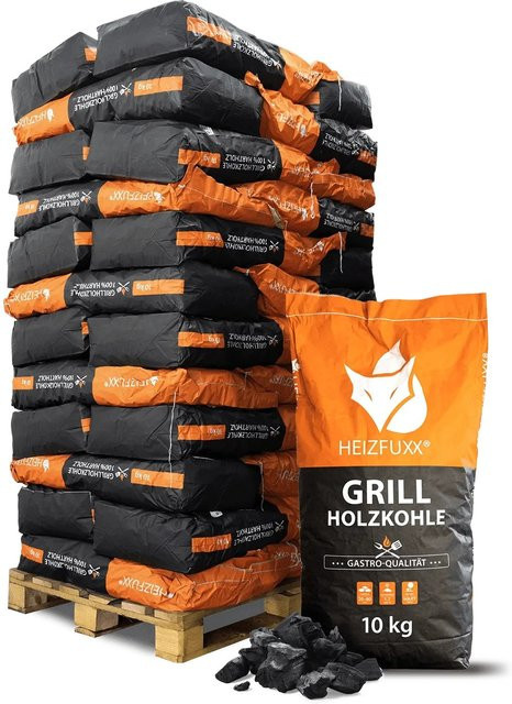Heizfuxx Grillholzkohle in Gastro-Qualität, 360 kg Palette (36 x 10 kg) - Bild 1