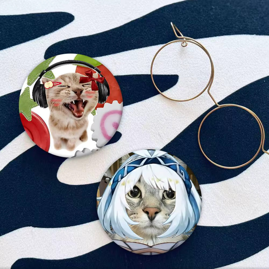 52TOYS Anstecker Katzen-Meme, Weißblech, Unisex - Bild 2