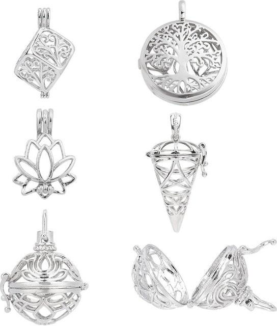 Charms Käfige Messing, Silber, Medaillon, ohne Stein - Bild 1