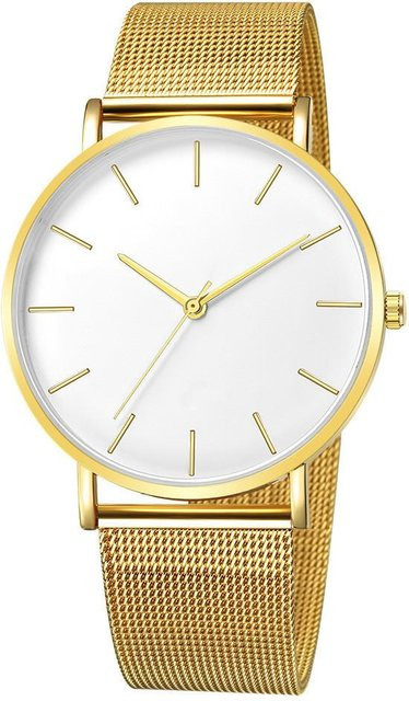 Armbanduhr ping Day, Roségold, Edelstahl, Quarz, beige, Damen - Bild 1