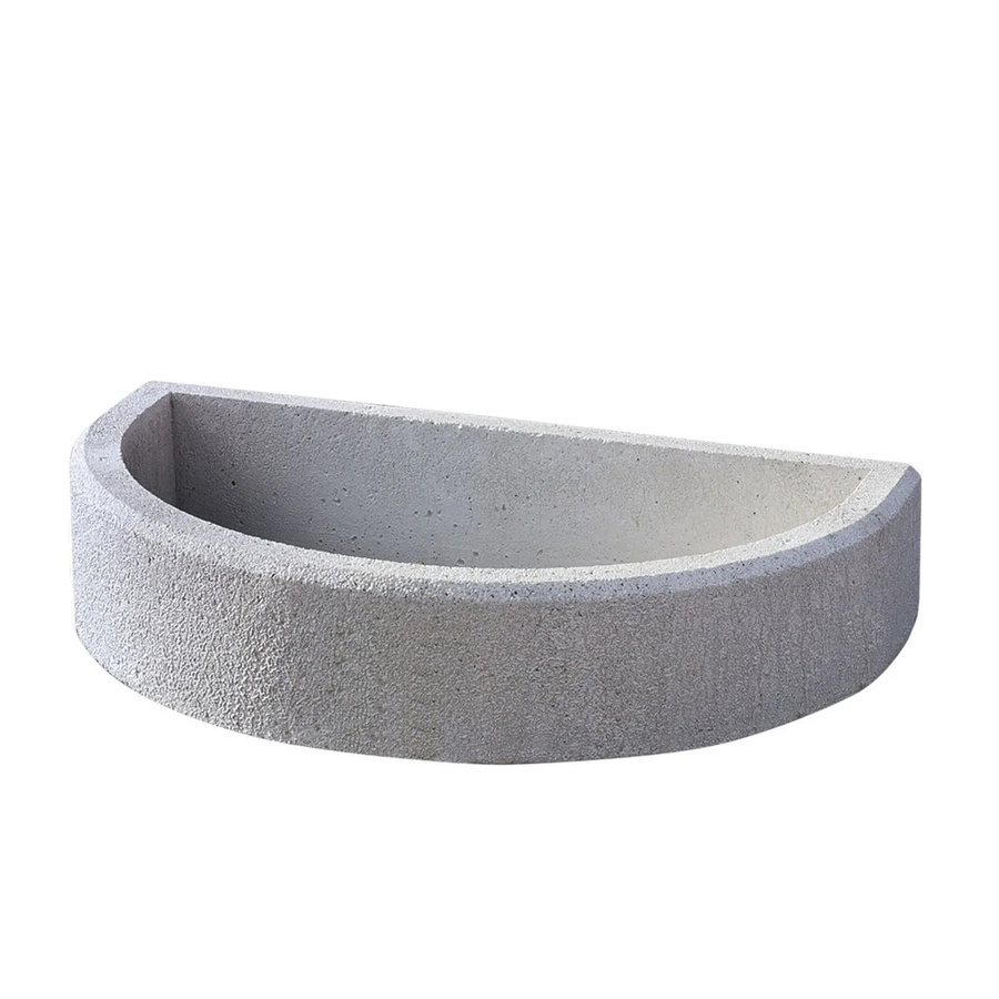 Buschbeck Sockelerhöhung für Grillkamine, Halbkreis, Beton, Weiß, B/T: 104 x 65 cm - Bild 2