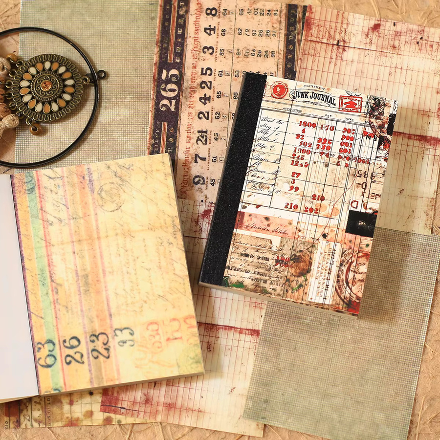 Journamm Vintage Scrapbook-Papier mit 48 Blättern und bunten DIY-Aufklebern für Tagebücher und Planer - Bild 3