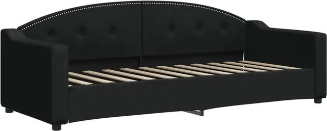 vidaXL Tagesbett mit Schlaffunktion in Schwarz mit Stoffbezug, B/T/H: 200 x 80 x 75 cm - Bild 1