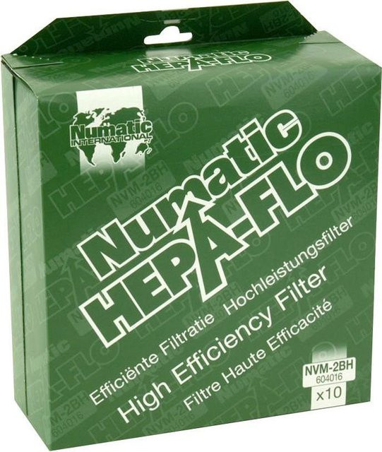 Numatic HEPA-flo Staubbeutel für James JVP180 und Charles CVC370, 15 l, Grün-Weiß - Bild 1