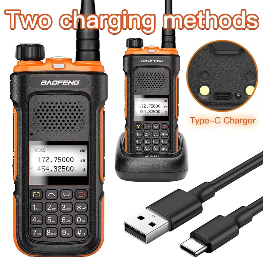 Baofeng UV-10R Dual-Band Walkie-Talkie in Schwarz mit Eintasten-Frequenzwahl für Outdoor und Teams - Bild 3