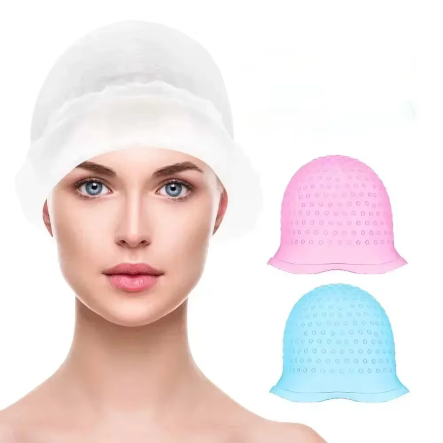 Silikon Haar Färbekappe mit Metallhaken, 2er-Set, Unisex - Bild 2