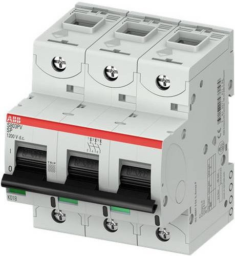 ABB 2CCF019612R0001 S803PV-SP16 Photovoltaik-Sicherung 3polig in Weiß - Bild 1