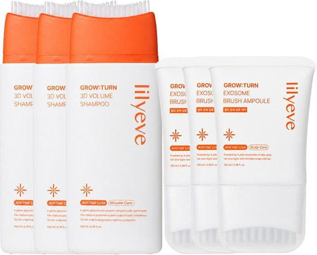 lilyeve Growturn Shampoo und Exosome Bürsten-Ampulle Set - Bild 1