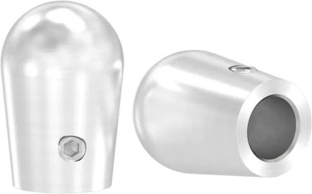 FeNau Endkappe aus Edelstahl V2A für Rundmaterial Ø 10 mm in Silber mit Madenschraube - Bild 1