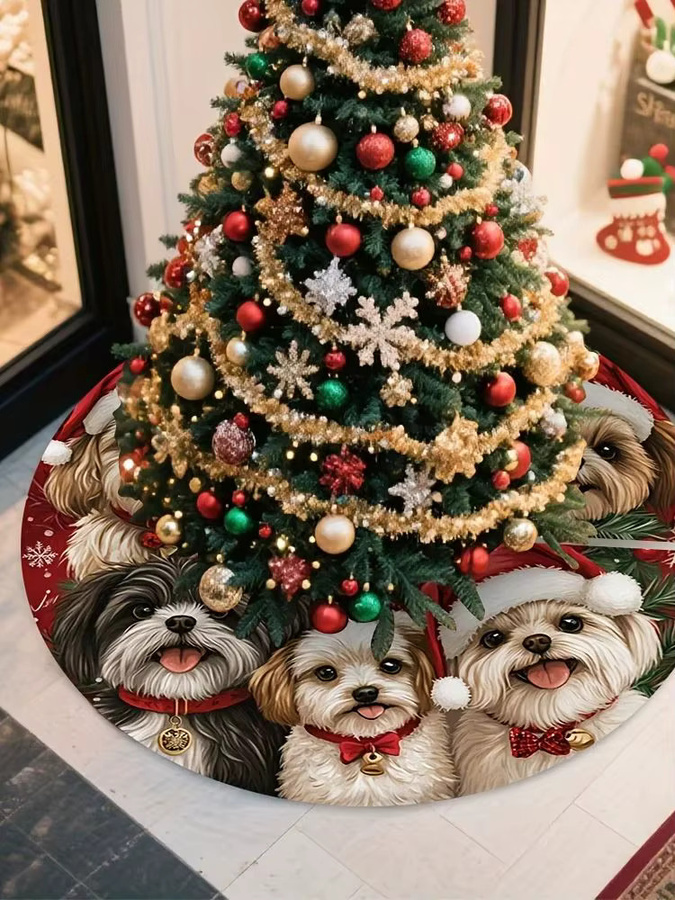 VIKAMA Weihnachts-Hundebaumrock in Multicolour aus Textil für deinen Weihnachtsbaum - Bild 5