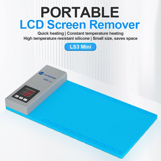 SUNSHINE LS3 Mini Heizplatte Tragbarer LCD-Bildschirm-Entferner und Trennwerkzeug für Handy- und Tablet-Reparaturen in Blau - Bild 1