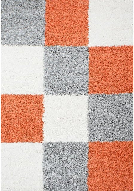 Ayyildiz Hochflorteppich Life 1501 in Terrakotta mit Karo-Muster, B: 120 cm, T: 170 cm - Bild 1