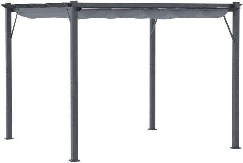MUVOE Pergola aus Aluminium mit Schiebedach in Grau, B x T: 3 x 3 m - Bild 1