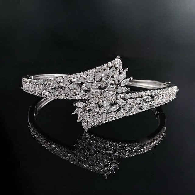 ZAKOL Armband Armreif, Kupfer, Silber, Zirkonia, Unisex - Bild 1