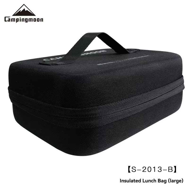 CAMPINGMOON S-2013-B Isolierte Bento-Tasche aus EVA für Outdoor und Picknick, Schwarz - Bild 2