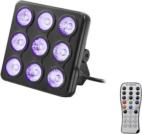 Eurolite DMX LED-Effektstrahler RGB Multicolour Schwarz mit 9 LEDs und Fernbedienung - Bild 1