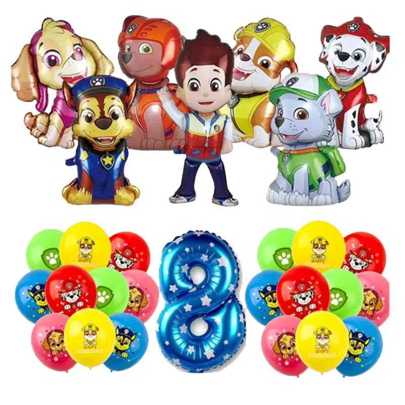 Paw Patrol Geburtstagsdekoration Set mit Skye Luftballons, Hintergrund, Tellern und Tassen in Multicolour von TAKARA TOMY - Bild 3