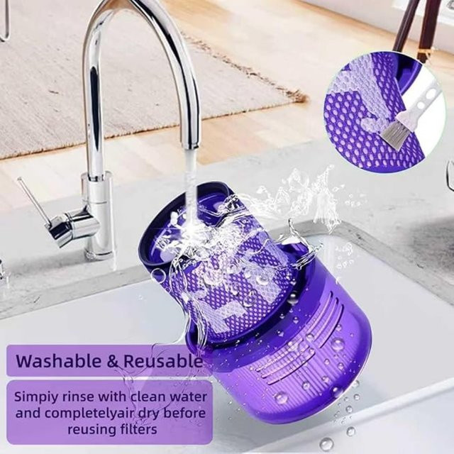 Dyson Vakuumfilter für V11 V15 SV14 Serie in Purple, kompatibel mit Torque Drive, Animal, Complete, Extra, Detect und Submarine, Ersatzteil 970013-02 - Bild 1