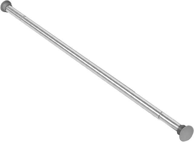 Euroshowers Teleskop Duschvorhangstange aus Metall in Chrom, silber, Spannstange für 75 bis 125 cm - Bild 1