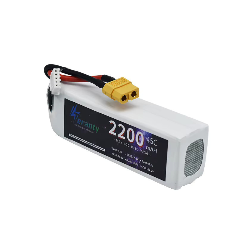 TERFPV Li-Ion Pack 4S Akku mit 2200mAh, 14,8V und 45C, weiß, mit XT30, Deans T oder XT60 Stecker für Racing Drone, Quadcopter und RC Hubschrauber - Bild 2