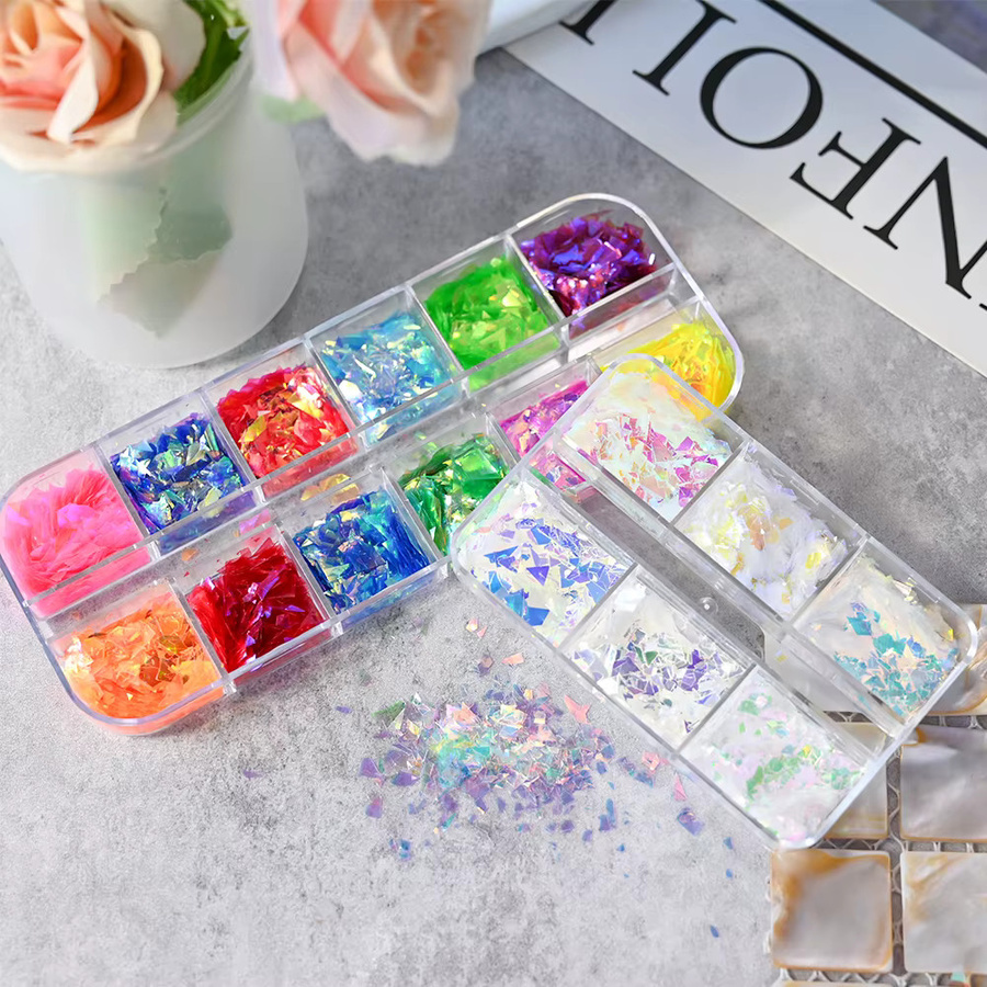 MingLee Nagel Glitzer Flocken, Candy Pailletten, Unisex - Bild 5