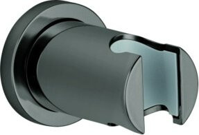 Grohe Handbrausehalter Rainshower verstellbar mit runder Rosette in Anthrazit/Hard Graphite - Bild 1